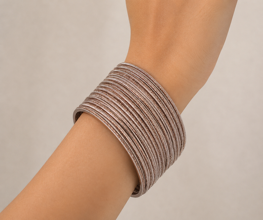 Size:2.8 Champagne Moonlight Bangles set