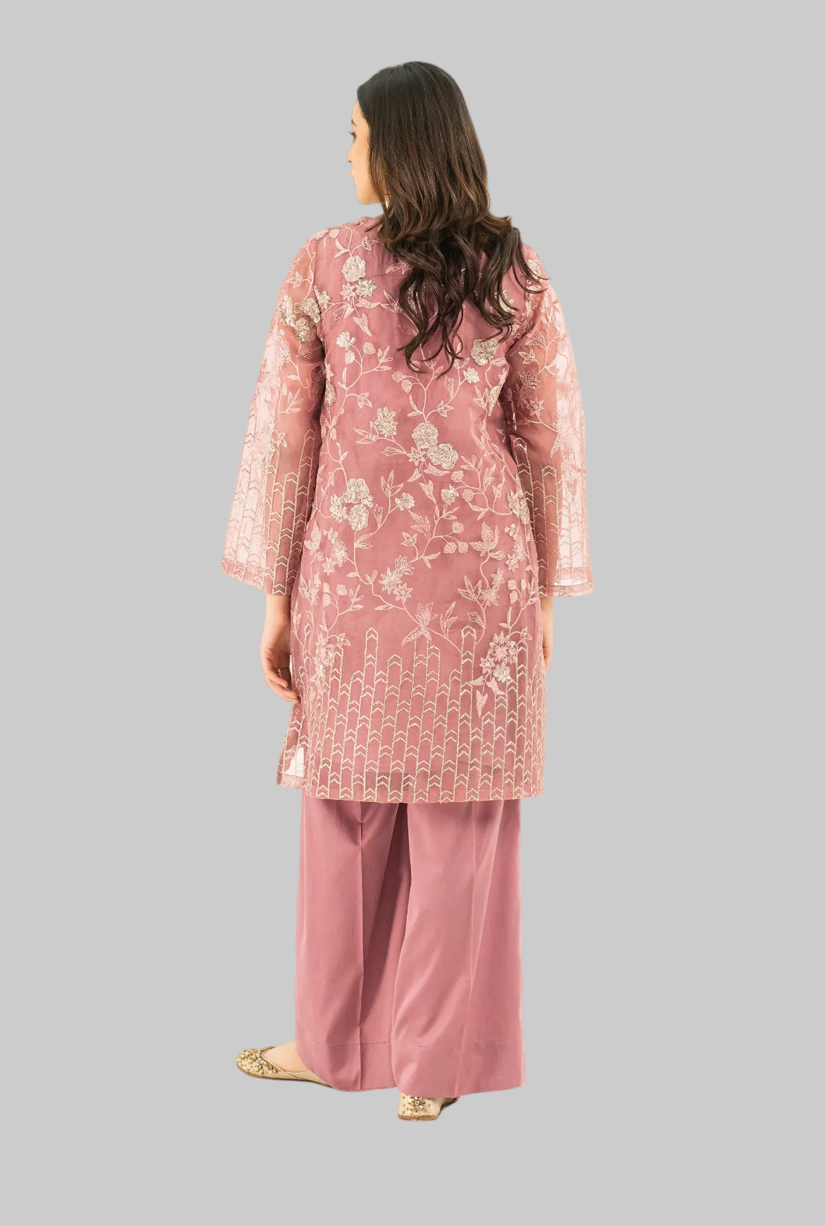 Sapphire-Llight Pink Festive Outfit
