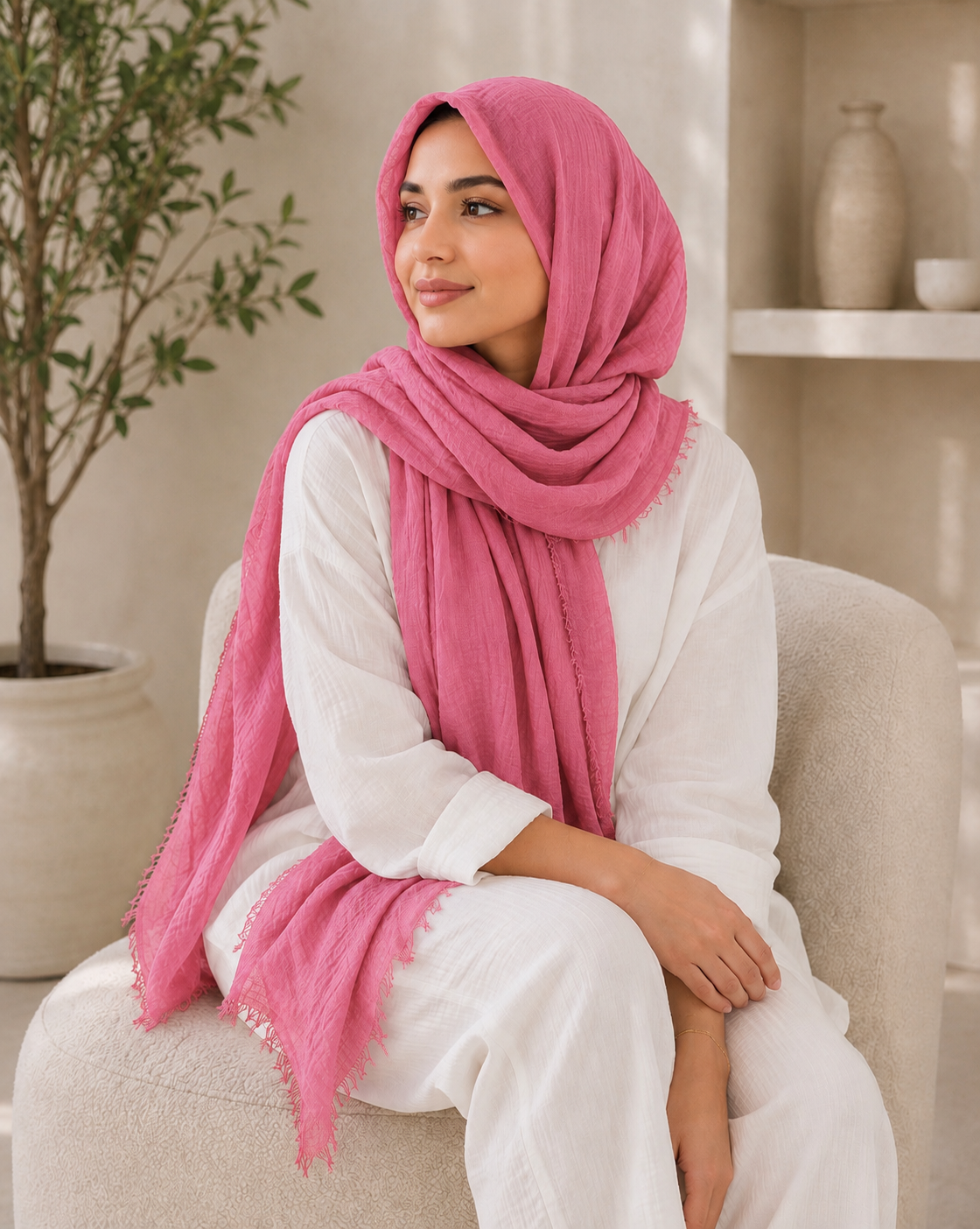 Crinkle Cotton Scarf