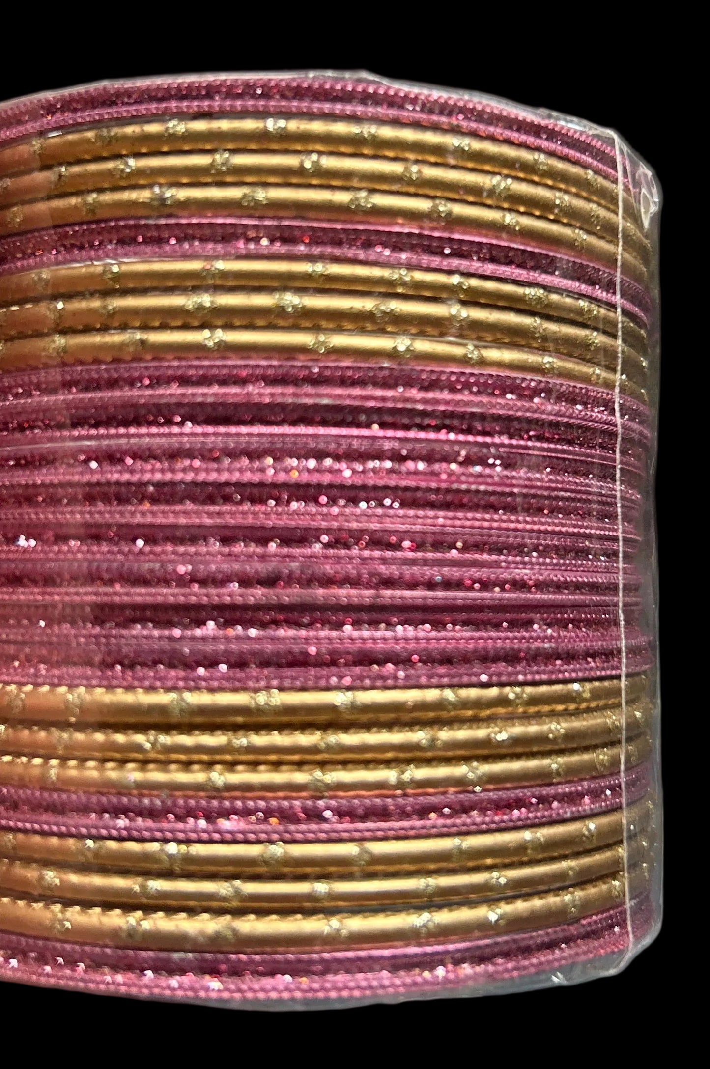 Size: 2.6 Rose Pink & Gold Bangles