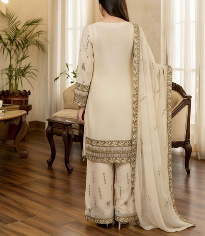 Noor’s-Festive Kameez Shalwar-ivory