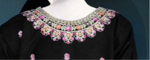 Black-3pc Cotton Kameez shalwar