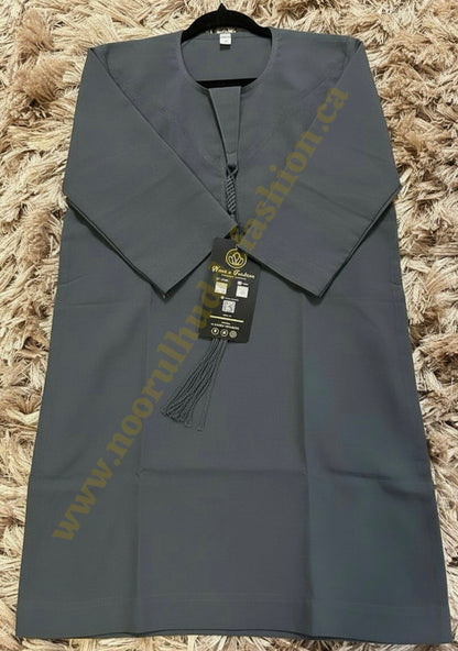 Charcoal Grey-Kids Thobes-Emirati Style