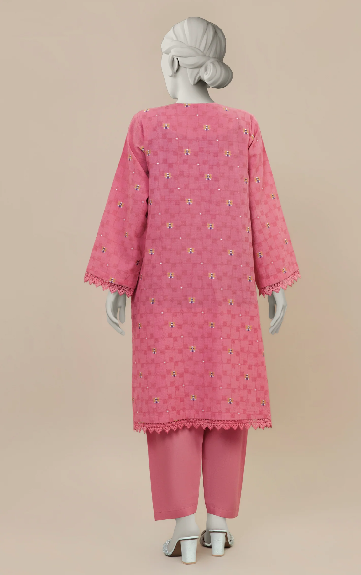 Brand:MTJ 3pc Pink Jacquard