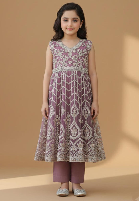 Noor’s-Lavender Frock-3pc
