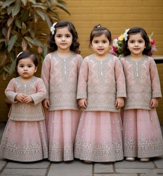 Light Pink Baby Lehnga-3pc