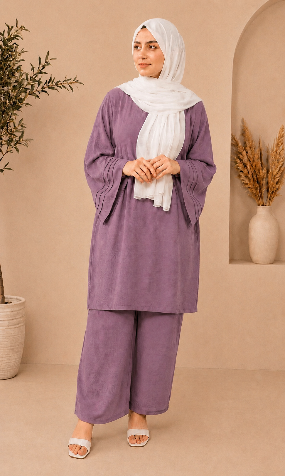 Medium Length Cord Set-Dusty Lavender