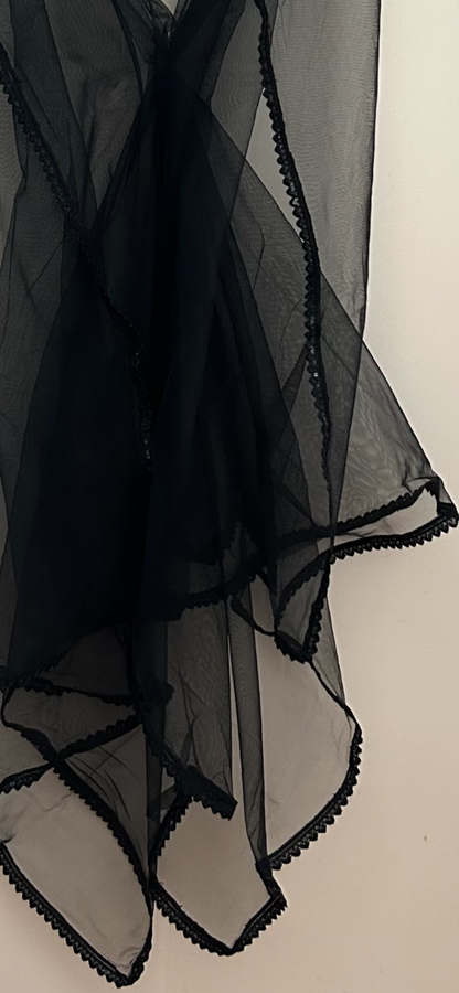 Soft Net- Black Duppata