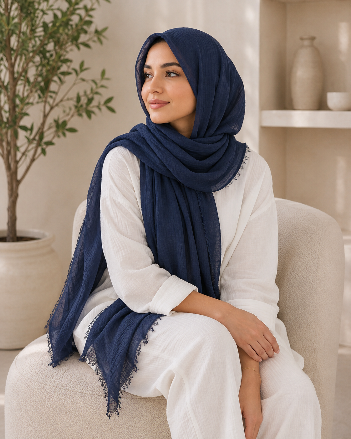 Crinkle Cotton Scarf