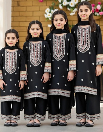 Noor’s-Black Kameez Shalwar-3Pc