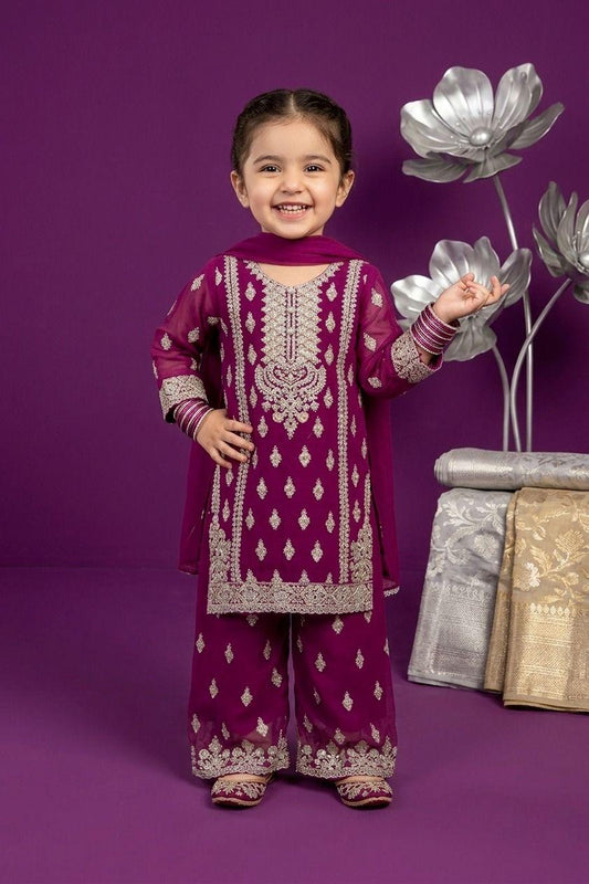 Fancy Kameez Shalwar -3Pc Magenta