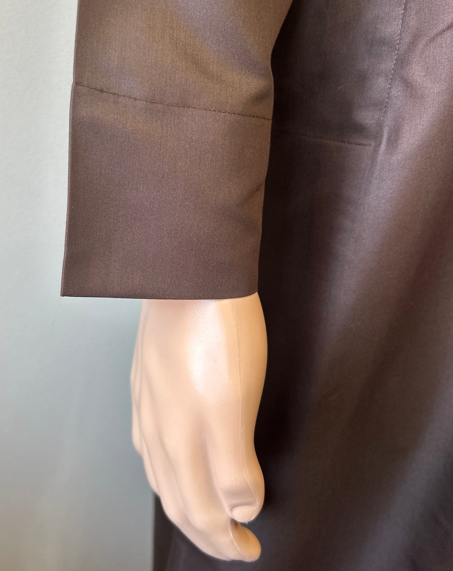 Dark Brown-Noor’s-Thobe/Jubba-Plain Band Collar