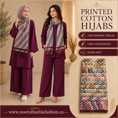 8- Printed Cotton Hijabs