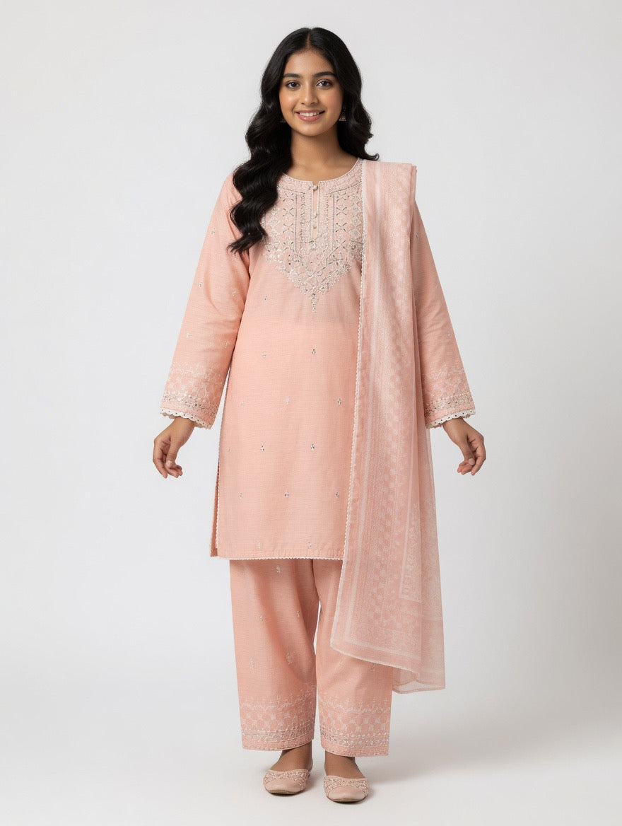 Peach-3pc-Cotton-