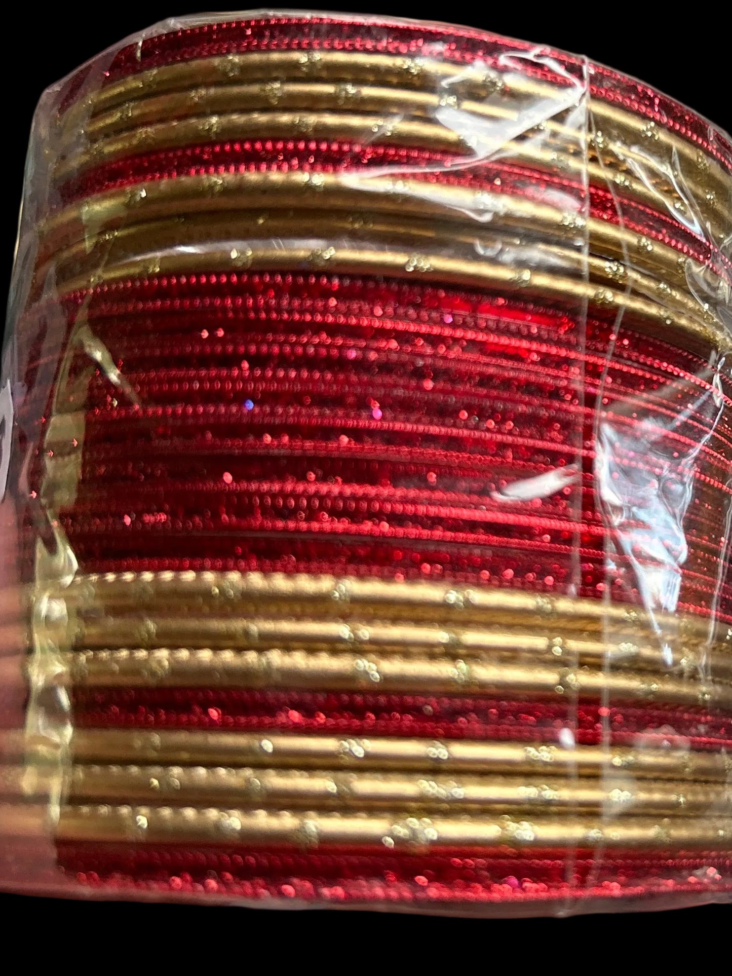 Size: 2.6 Red & Gold Bangles
