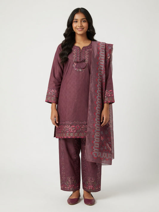 Plum-3pc-Cotton