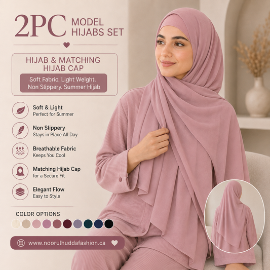 Model Hijab W/Matching Hijab Cap