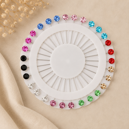 Crystal head-Hijab Pins