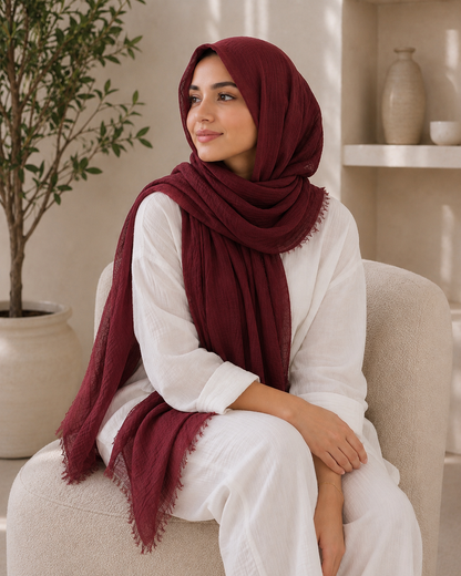 Crinkle Cotton Scarf