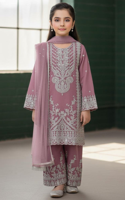 Noor’s-Mauve pink/Purple tone-3Pc