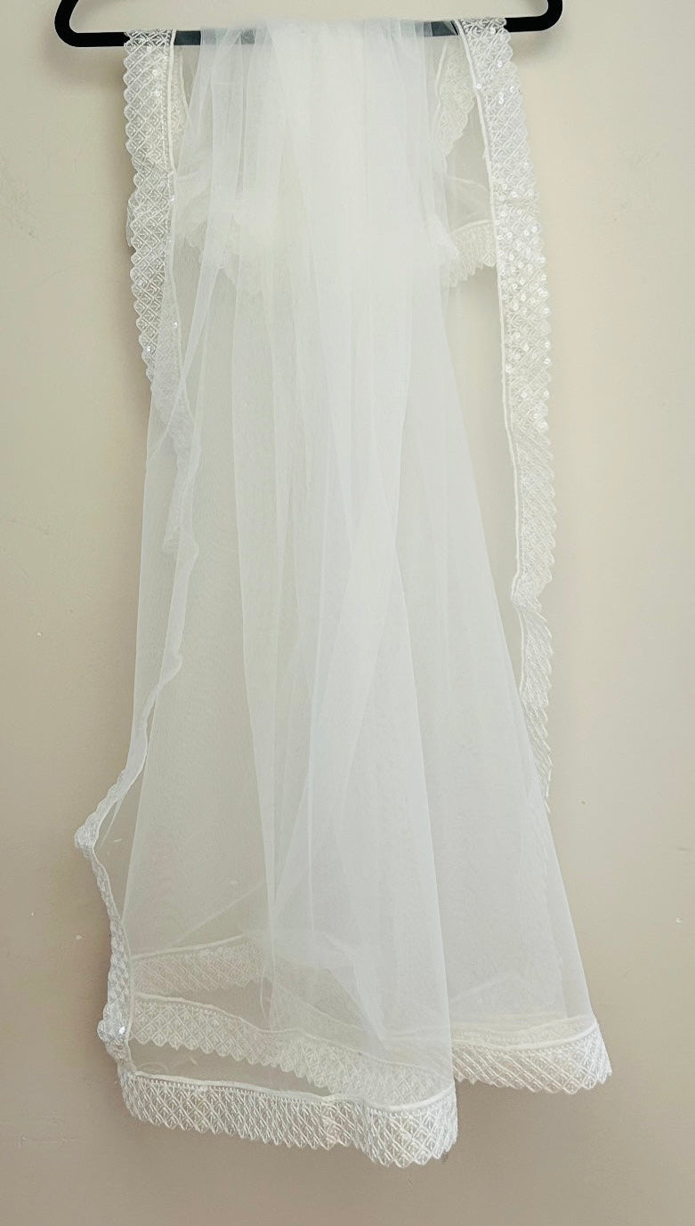 White Soft Net-Duppata