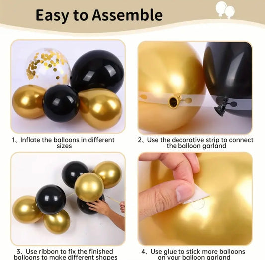 Black and Gold Balloons