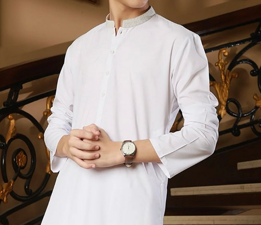 MTJ-White-Kameez Shalwar-Teen Boys