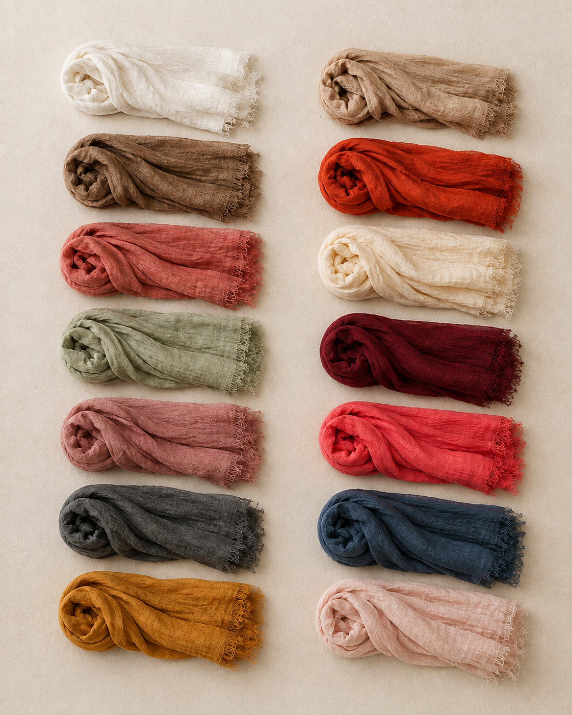 Crinkle Cotton Scarf