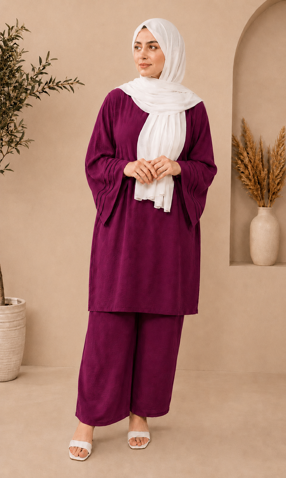 Medium Length Cord Set-Deep Plum