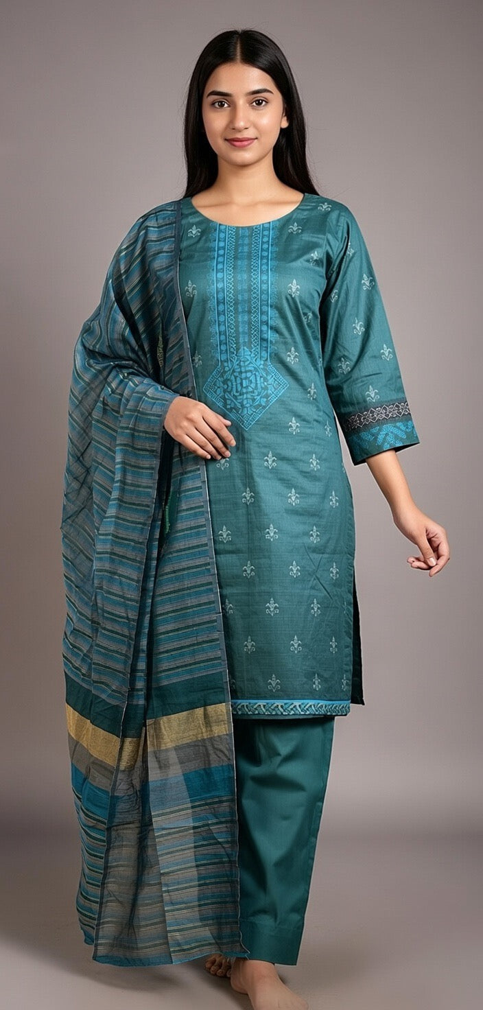 Brand:MTJ-3pc Printed Lawn-