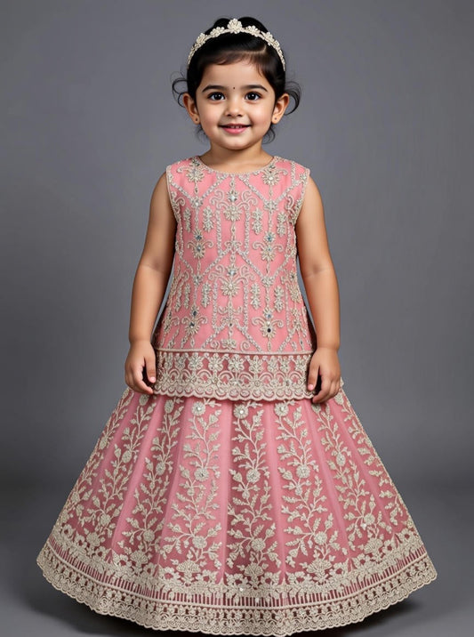 Pink Baby Lehnga-3pc