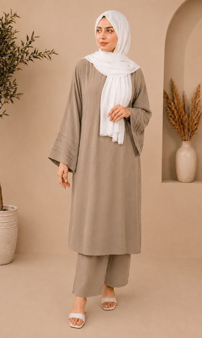 Long Length Cord Set-Beige