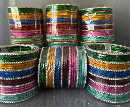 Multi Colour-Metal Bangles-Ladies