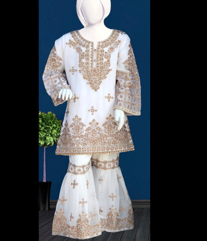 Noor’s 3pc Shararah Set-White