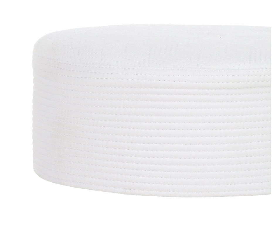 White-Round Cap-Brand: M.T.J