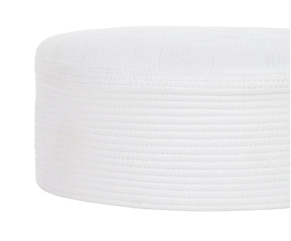 White-Round Cap-Brand: M.T.J
