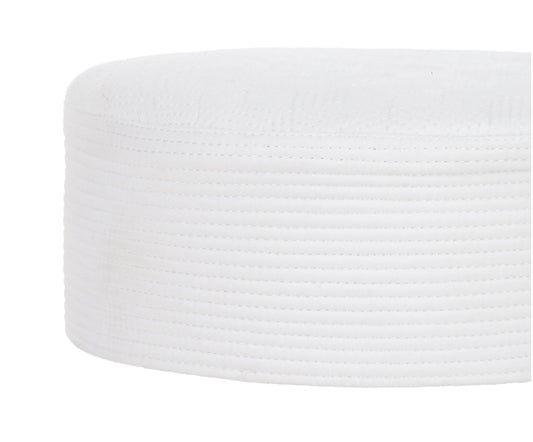 White-Round Cap-Brand: M.T.J