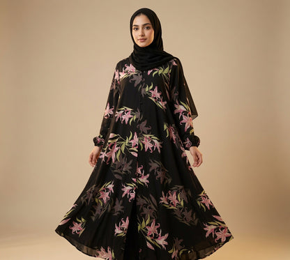 Chiffon Abaya Dress #8