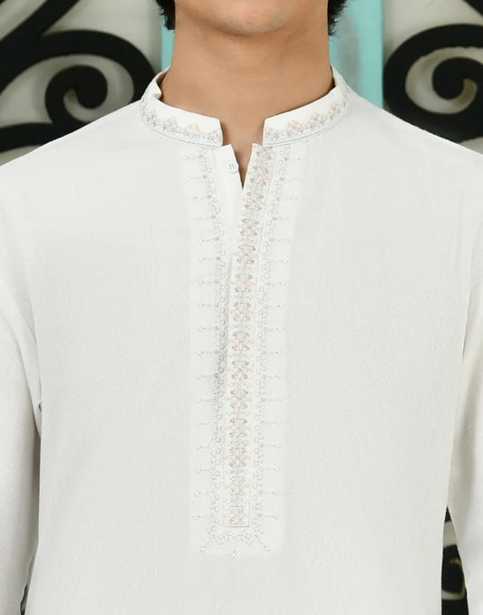 Off white-Kameez Shalwar-Teen Boys- J.