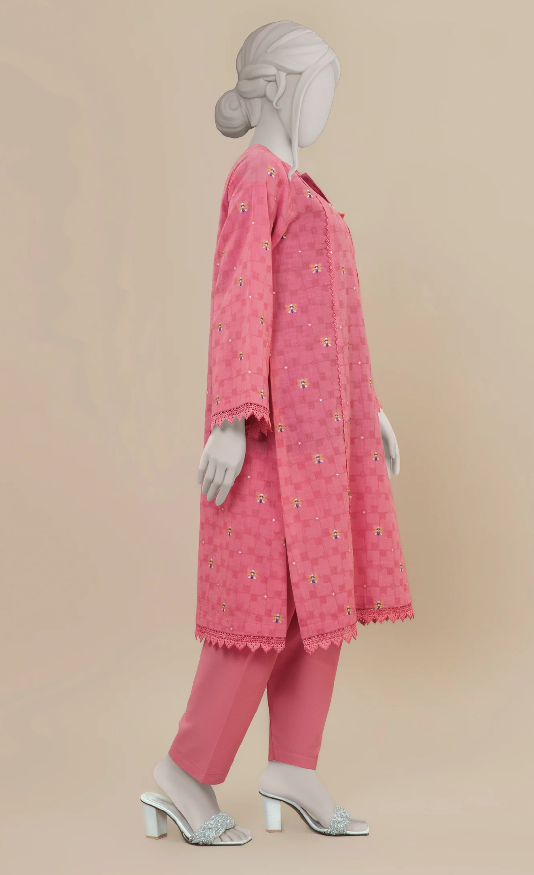 Brand:MTJ 3pc Pink Jacquard