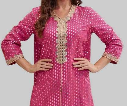 Noor’s-Pink Fancy Maxi Dress