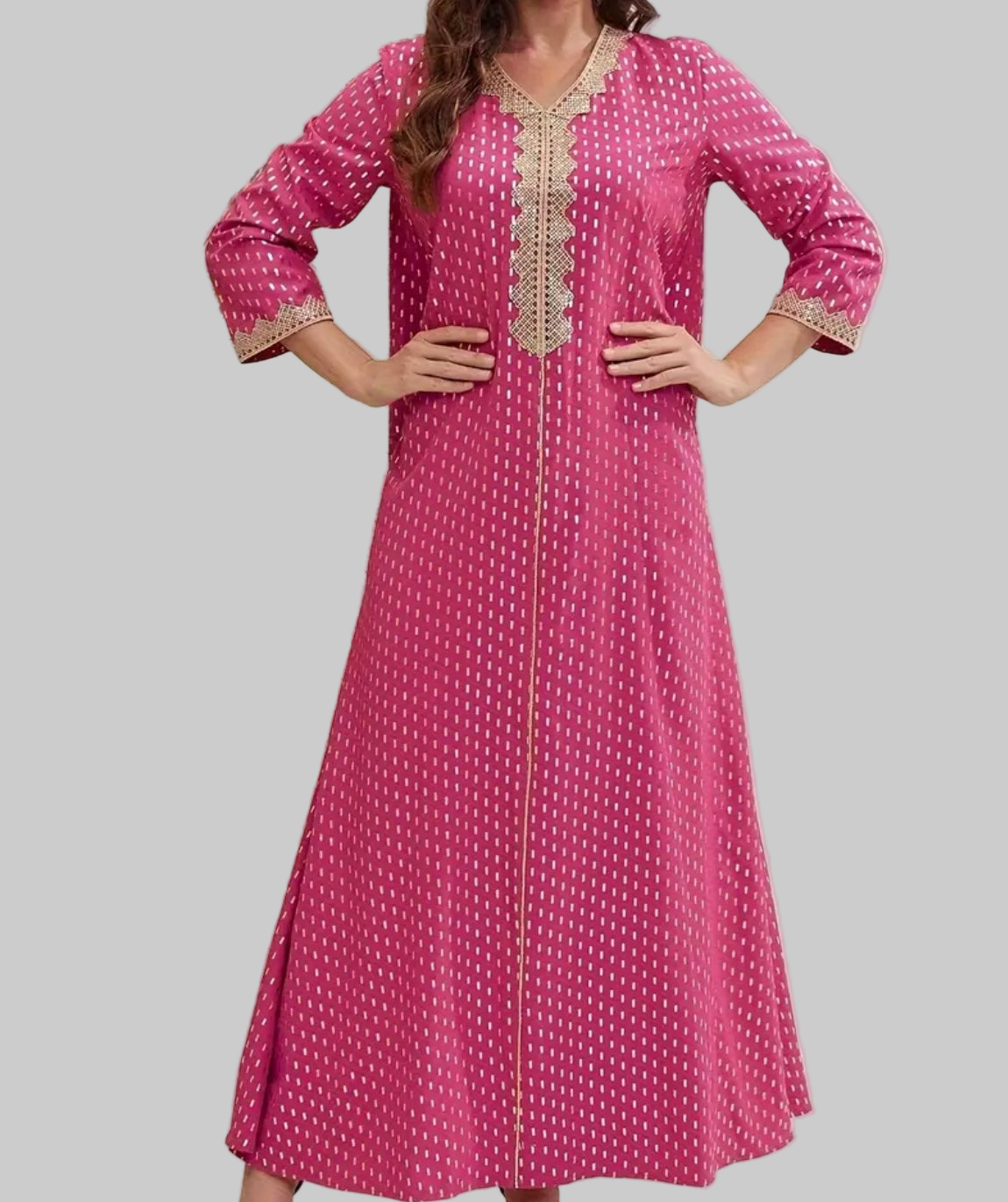 Noor’s-Pink Fancy Maxi Dress