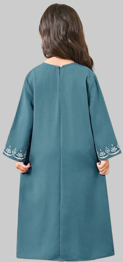 Noor's-Light Teal Blue Dress/Abaya