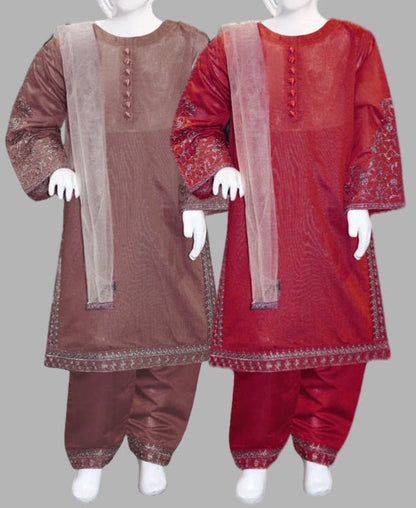 Embroidered Kameez Shalwar- 2 Colours