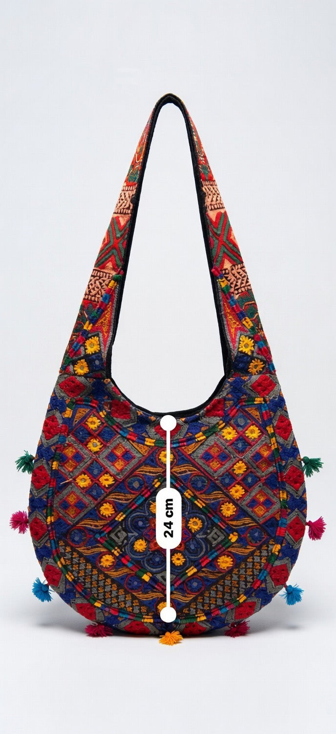 Ladies Shoulder Bags-Embroidered