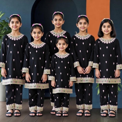 Noor’s-Black Winter Cotton-3pc