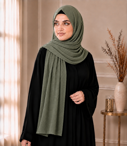 Fancy Chiffon Hijabs W/Shimmer Lines