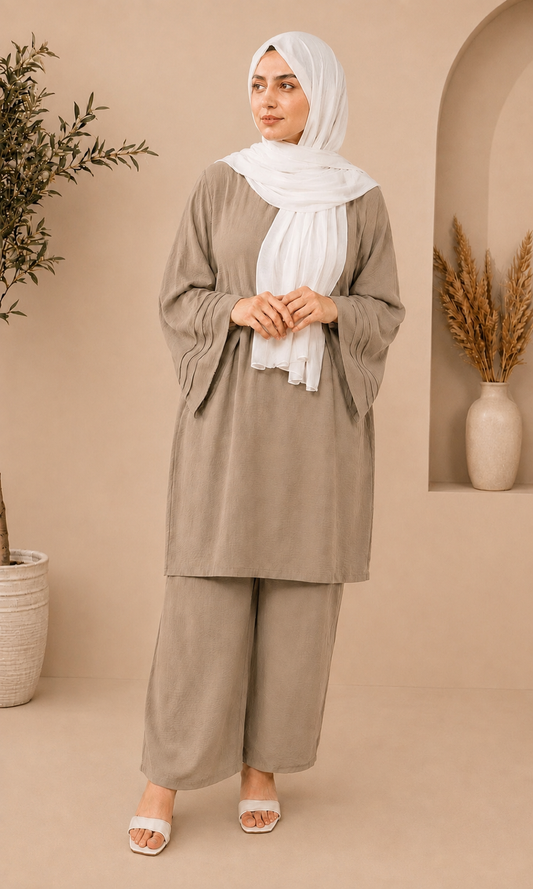 Medium Length Cord Set-Beige