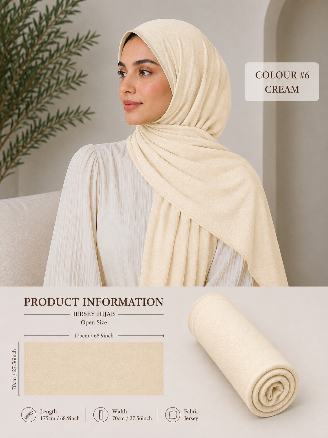 Large Size Jersey Hijab