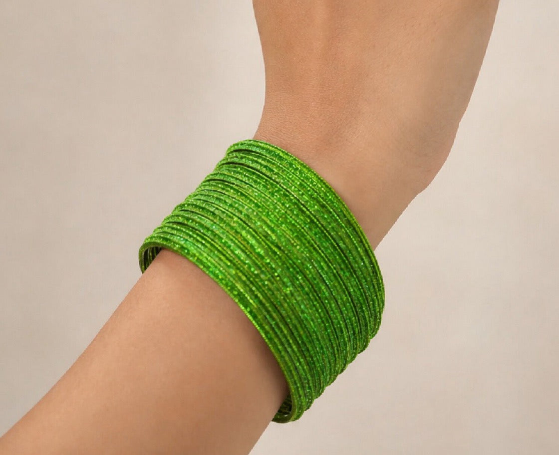 Size:2.8 Green Moonlight Bangles set